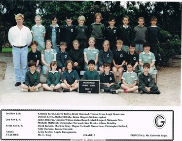 School Photograph - Digital Image, Greensborough Primary School, Greensborough Primary School Gr2062 1996 Grade 3, 1996_