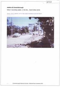 Article and Photograph, Adeline Street Greensborough, 2015_