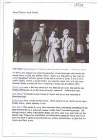 Article and Photograph, Amy Clayton and family, 2018_