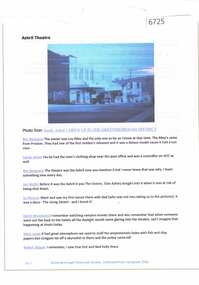 Article and Photograph, Ashril Theatre, 2018_