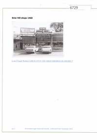 Article and Photograph, Briar Hill shops 1968, 2018_