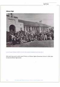 Article and Photograph, Eltham High, 2016_