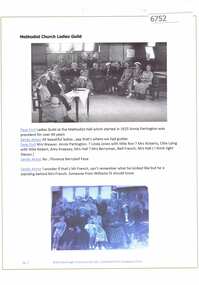 Article and Photograph, Methodist Church Hall Ladies' Guild, 2016_