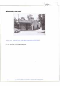 Article and Photograph, Montmorency Post Office 1968, 2016_
