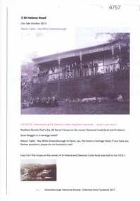 Article and Photograph, 3 St Helena Road Greensborough, 2017_