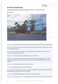 Article and Photograph, All Saints' Greensborough, 2018_