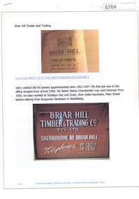 Article and Photograph, Briar Hill Timber and Trading, 2016_