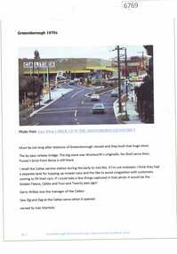 Article and Photograph, Greensborough 1970s, 2016_