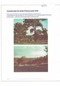 Article and Photograph, Greensborough from Apollo Parkways estate 1970, 2016_
