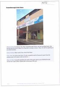 Article and Photograph, Greensborough Grain Store, 2017_