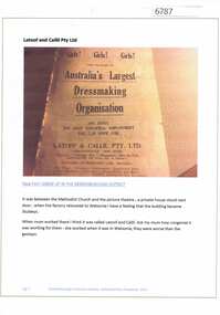 Article and Photograph, Latoof and Callil Pty Ltd, 2016_