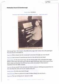 Article and Photograph, Methodist Church Greensborough, 2017_