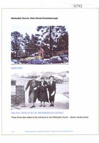 Article and Photograph, Methodist Church, Main Street Greensborough, 2016_