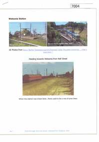 Article and Photograph, Watsonia station, 2016_