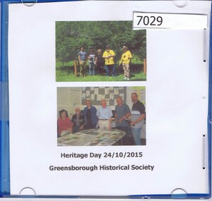 CD-ROM, Greensborough Historical Society Heritage Day 2015, photographs by Marilyn Smith, 24/10/2015