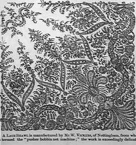 Photograph - Digital Image, Nottingham lace, 1800s