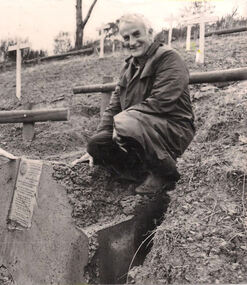 Photograph - Digital Image, Tom Vickers at Pioneer Children's Cemetery, 1985_