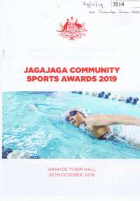 Booklet, Jagajaga community sports awards 2019, 29/10/2019