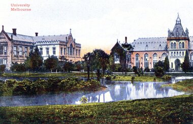 Postcard, University Melbourne, 1900c