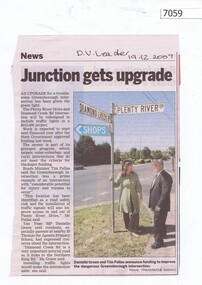 Newspaper Clipping, Junction gets upgrade, 19/12/2007