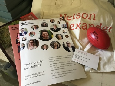 Advertising package, Nelson Alexander, 25/05/2019