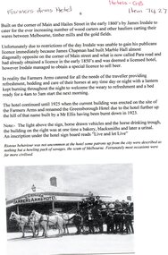 Article, Farmers Arms Hotel, 2012
