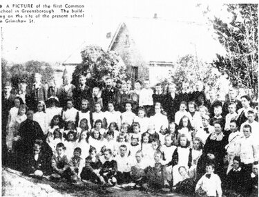 Newspaper Clipping (copy), Greensborough Common School, 1860s