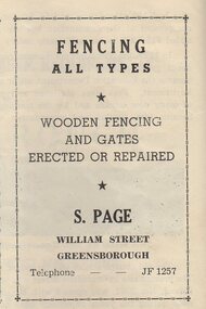 Advertisement - Digital Image, Page Fencing 1954, 1954