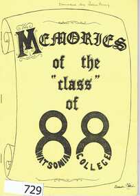 School Magazine, Memories of the 'class' of 1988 - Watsonia High School Yearbook WaHIGH, 1988_