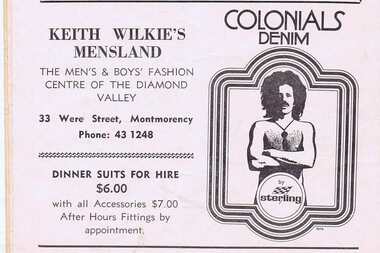 Advertisement - Digital Image, Keith Wilkie's Mensland 1970, 06/06/1970