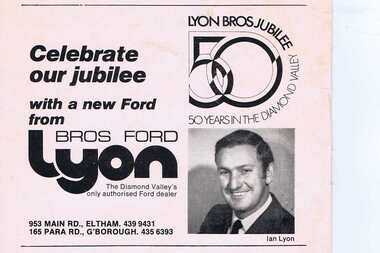 Advertisement - Digital Image, Lyon Bros Ford 1971, 29/05/1971