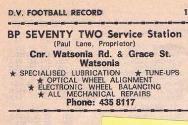 Advertisement - Digital Image, BP Seventy Two Service Station 1973, 09/06/1973