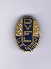 Badge - Digital Image, DVFL Life Membership Badge and Bar, 1960s