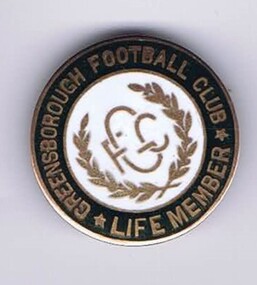 Badge - Digital Image, Greensborough Football Club Life Membership Badge, 1960s