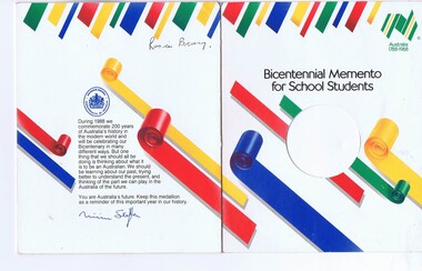 Photograph - Digital Image, Bicentenary memento for students 1988, 1988_