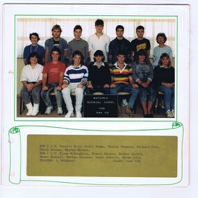 School Photograph - Digital Image, Rosie Bray et al, Watsonia Tech 1988 Year 12A WaTECH, 1988_