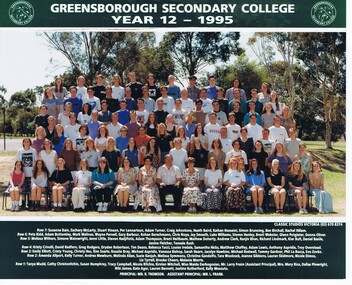 School Photograph - Digital Image, Rosie Bray et al, Greensborough Secondary College 1993 Year 12 Gr8750, 1995_