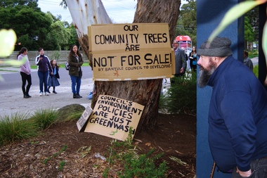 Photograph - Digital Image, Diamond Valley Tree Protest 2019 - GHS members, 25/07/2019