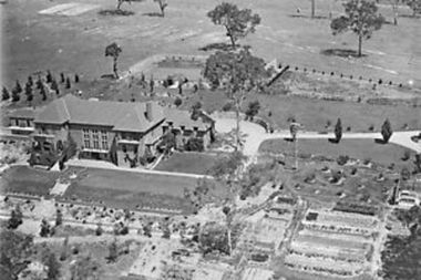 Photograph - Digital Image, Amberley Mansion from the air 1930s, 1930s