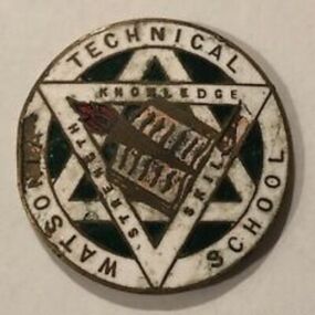 Badge - Digital Image, Watsonia Technical School Badge 1990 WaTECH, 1990_