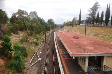 Photograph - Digital Image, Marilyn Smith, Watsonia Station - looking toward Greensborough, 04/12/2018