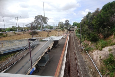 Photograph - Digital Image, Marilyn Smith, Watsonia Station - looking toward city, 04/12/2018