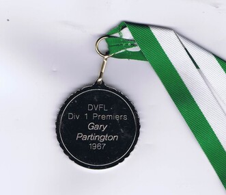 Medal - Digital Image, Marilyn Smith, Greensborough Football Club Premiership Medal 1967, 1967_