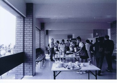 Photograph - Photograph - Digital Image, Opening of Shire of Diamond Valley offices 1972: Interior view of refreshments being served, 26/02/1972