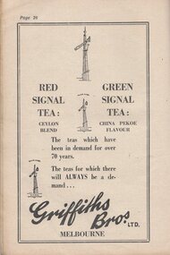 Advertisement - Digital Image, Griffiths Bros. Tea, 1930s