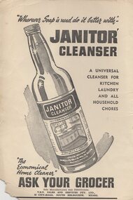 Advertisement - Digital Image, Janitor Cleanser, 1930s