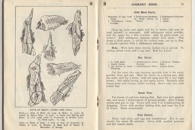 Photograph - Book - Digital Image, Colonial Mutual Life Assurance Co, Colonial Mutual Life Cookery Book: cuts of meat, 1932_