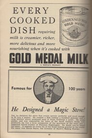 Advertisement - Digital Image, NSW Cookery Teachers' Association, Gold Medal Milk: in Domestic Science Handbook, 1942_