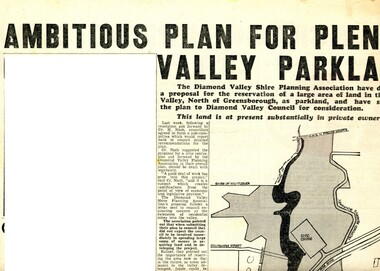 Newspaper Clipping - Digital Image, Ambitious plan for Plenty Valley Parklands 1965, 05/11/1965