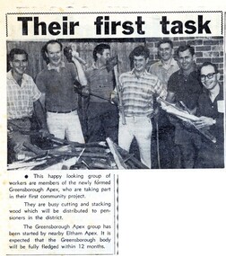 Newspaper Clipping - Digital Image, Their first task 1968 [Greensborough Apex], 16/04/1968